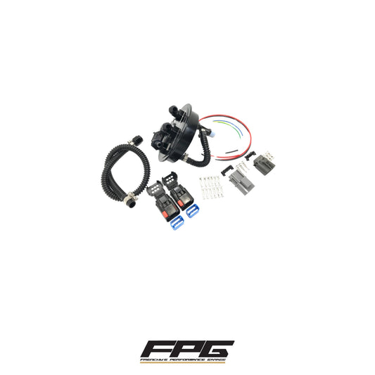 FPG Nissan Skyline R33 R34 Silvia S14 S15 Billet Fuel Tank Bulkhead Hat Top AN6 With High Current Connector Apex 2.8 Delphi FPG-100